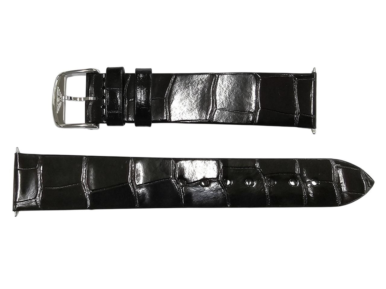 Longines watches LONGINES Black Alligator Leather Strap with Buckle L682111473 