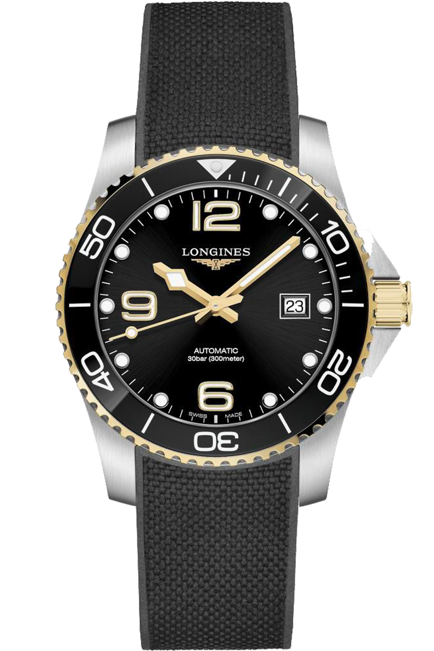 LONGINES HydroConquest Automatic 41MM Black Rubber Men's Watch L3.781.3.56.9 / L37813569