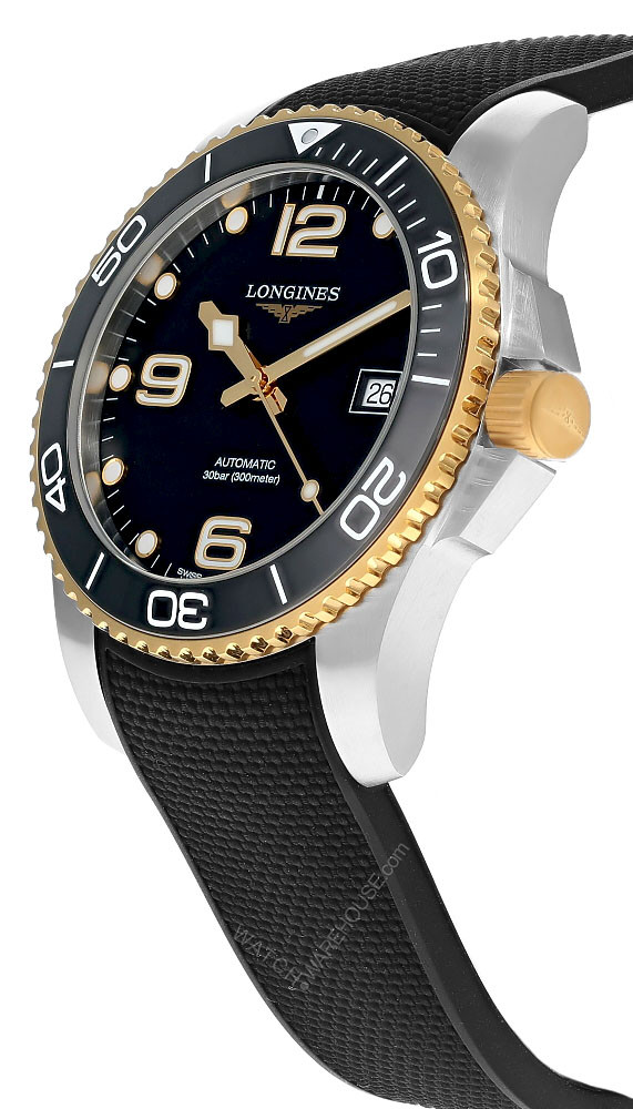 LONGINES HydroConquest Automatic 41MM Black Rubber Men's Watch L3.781.3.56.9