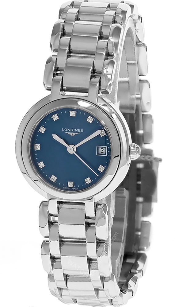 LONGINES PrimaLuna Quartz 26.5MM Blue Diamond Dial Women's Watch L8.110.4.98.6