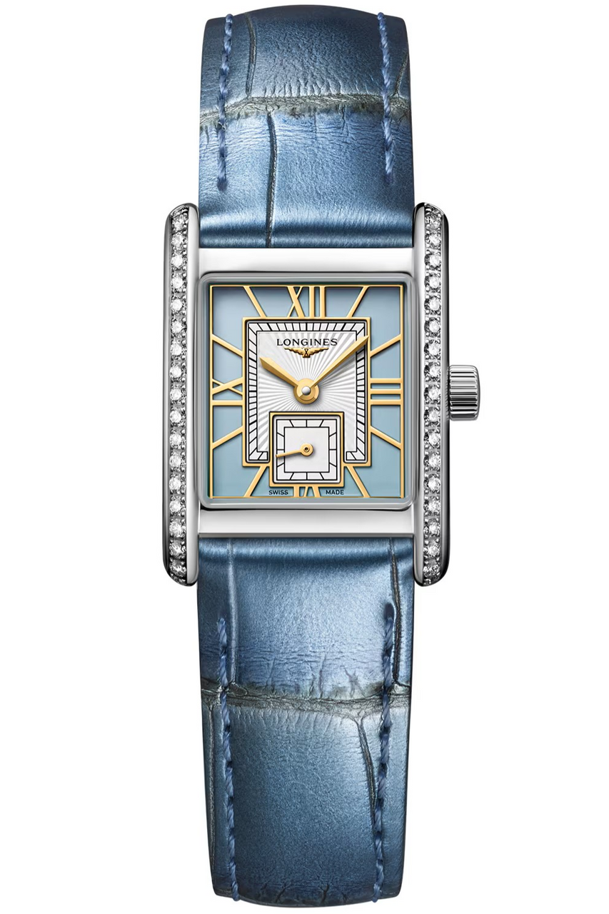 LONGINES Mini DolceVita Quartz 21.5MM Blue Dial Leather Women's Watch L5.200.0.95.2 / L52000952