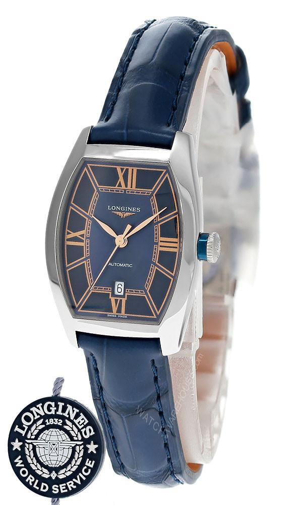 Longines watches LONGINES Evidenza Automatic 26MM Blue Dial Leather Women's Watch L2.142.4.96.2 