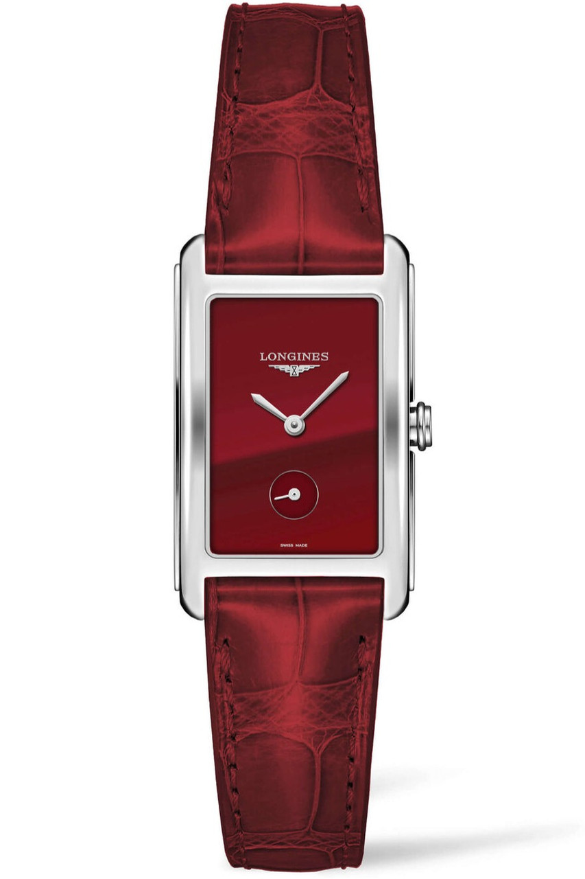 LONGINES DolceVita Quartz 20MM Red Dial Leather Women's Watch L5.255.4.98.2 / L52554982