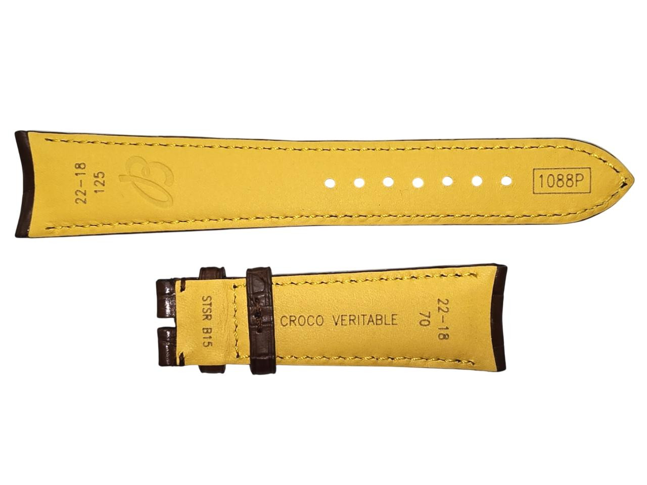 BREITLING レザーベルト 22-18mm ブラウン BREITLING Brown 22/18MM Alligator Leather Strap 1088P | Fast