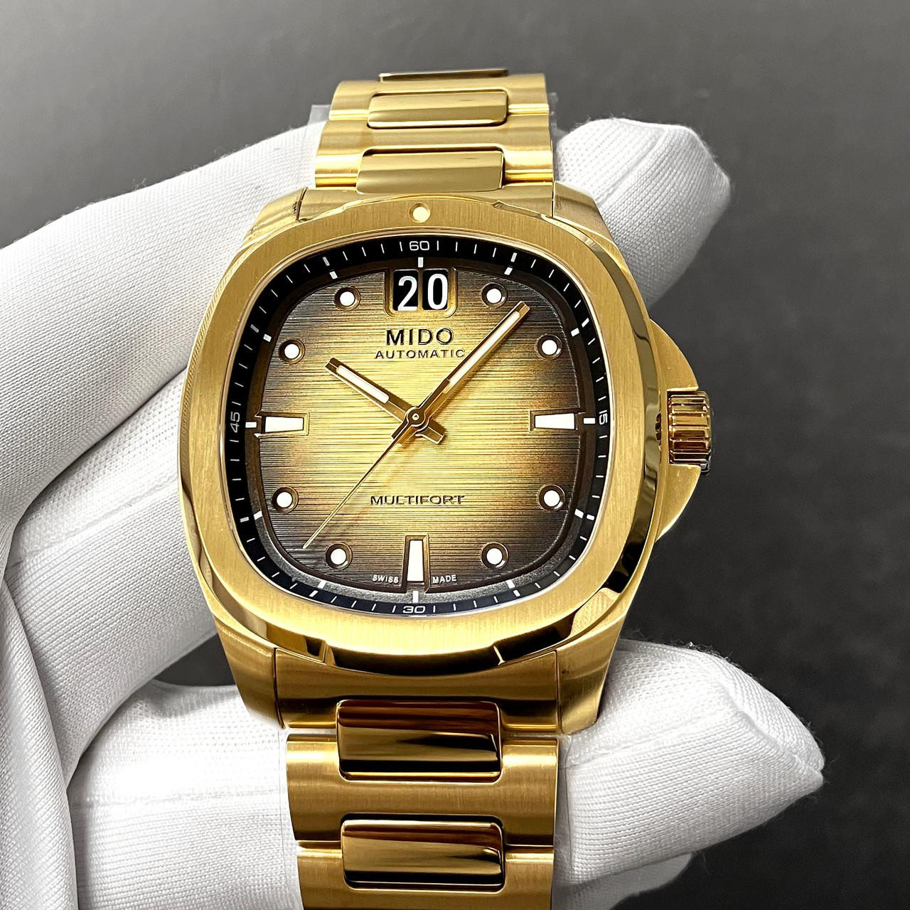 MIDO Multifort TV Big Date Automatic SS 40MM Champagne Dial Men's