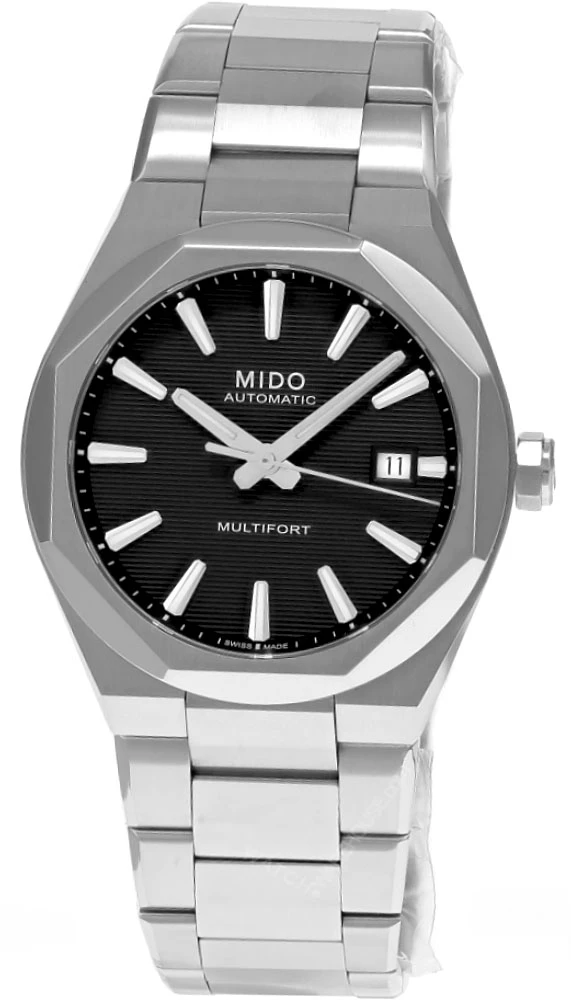 Mido Watches MIDO Multifort 8 One Crown Automatic SS 40MM Black Dial Men's Watch M055.507.11.051.00