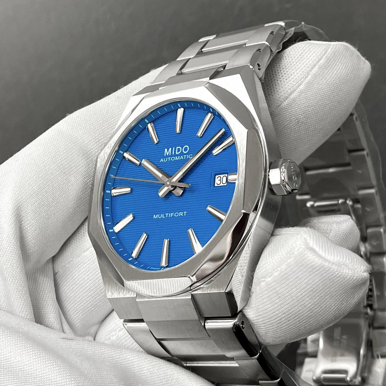 MIDO Multifort 8 One Crown Automatic SS 40MM Turquoise Dial Men's
