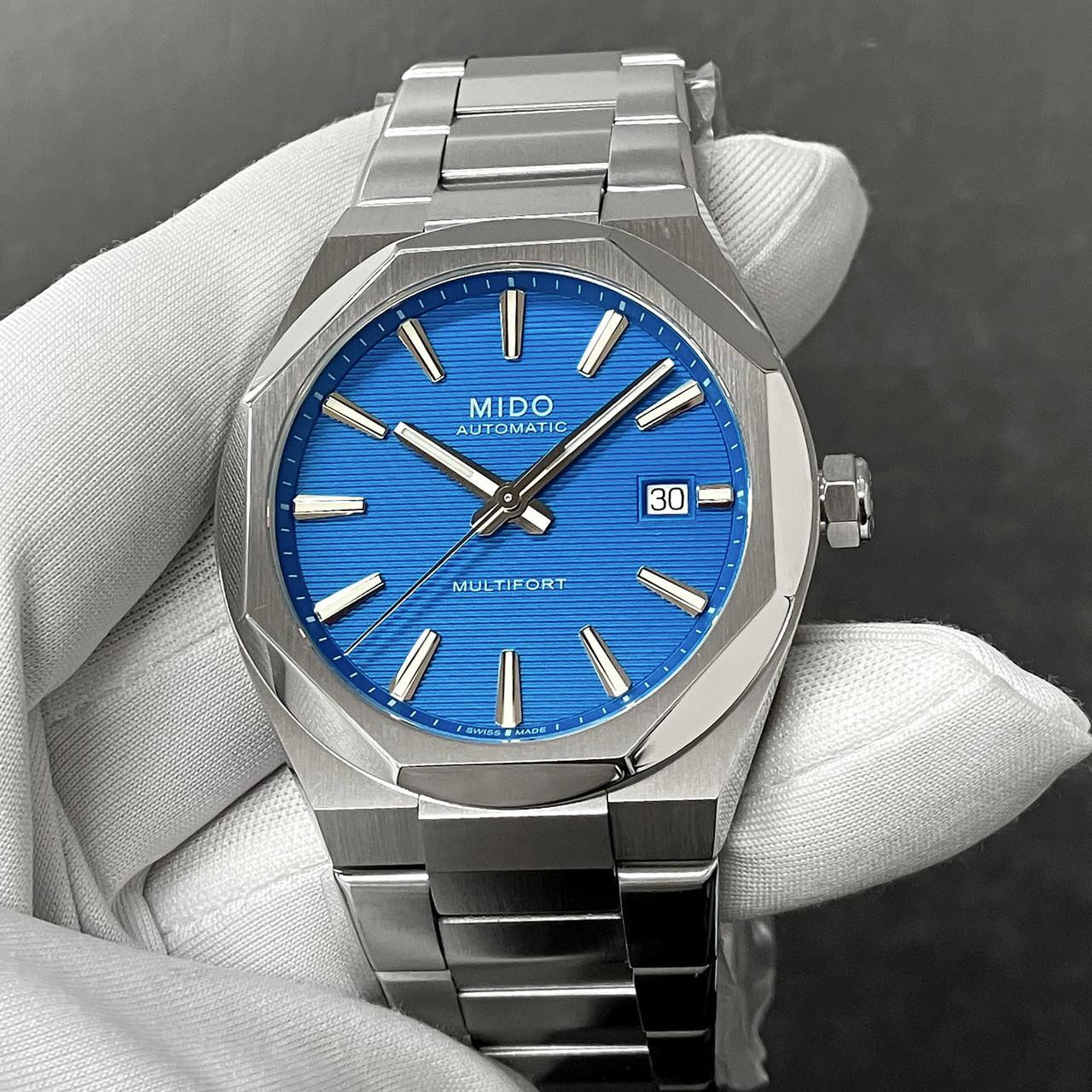 Mido Watches MIDO Multifort 8 One Crown Automatic SS 40MM Turquoise Dial Men's Watch M055.507.11.041.00 