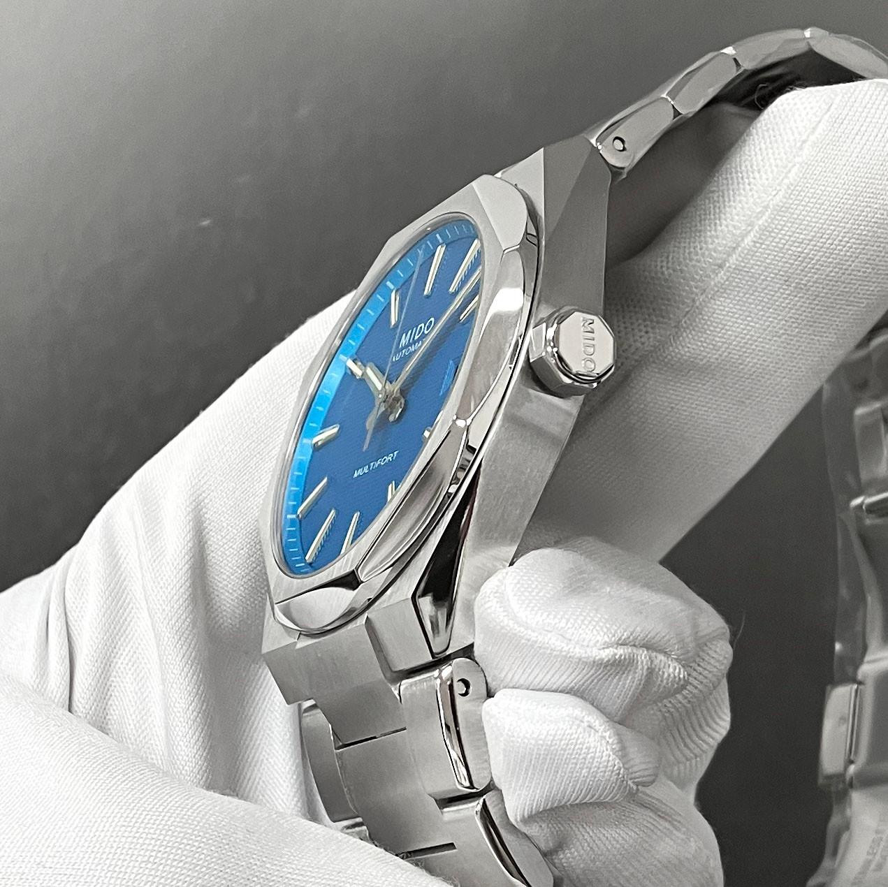 MIDO Multifort 8 One Crown Automatic SS 40MM Turquoise Dial Men's