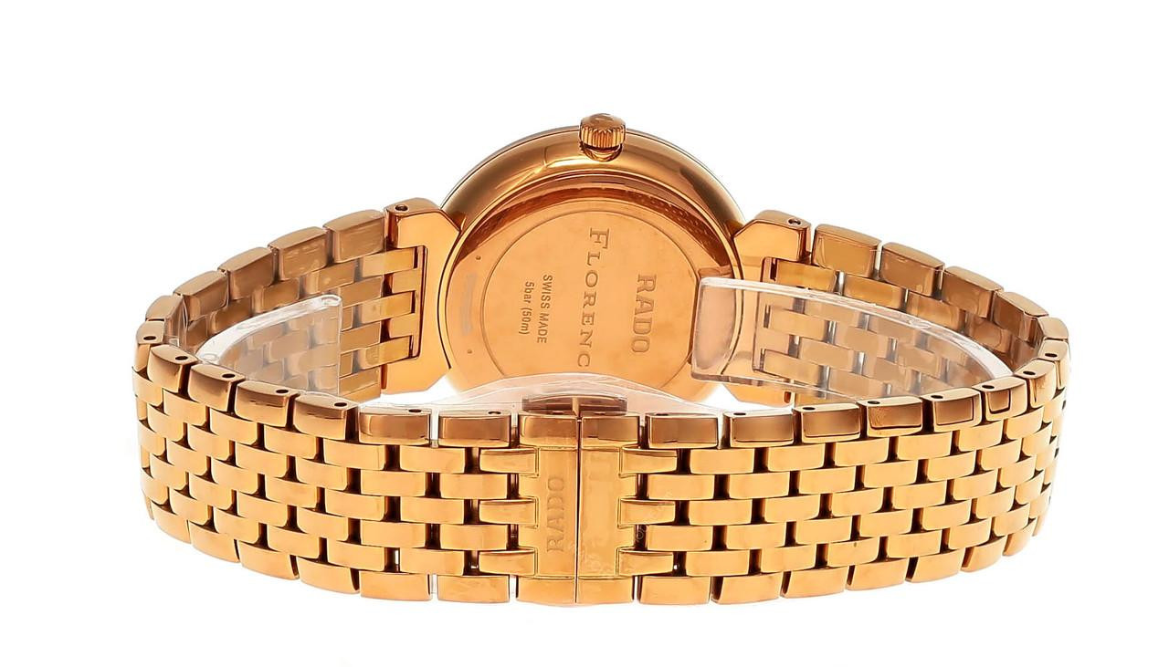 Rado R48917703 RADO Florence Quartz 30MM Brown Dial 4 Diamond Rose Gold Women's Watch ...