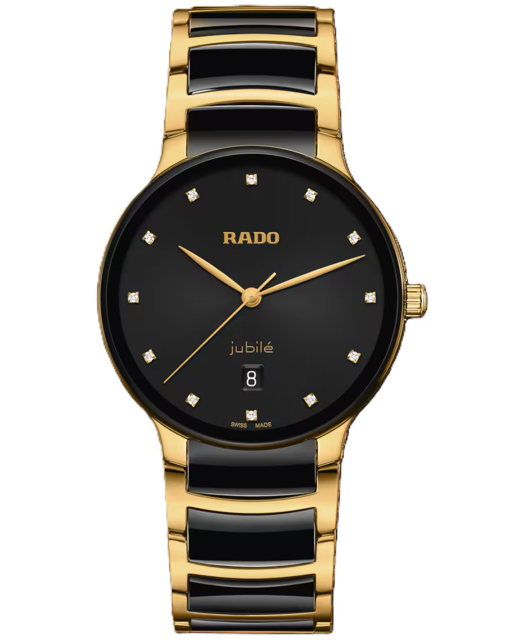 RADO Centrix Quartz 39.5MM Black Diamond Dial Men's Watch R30022742