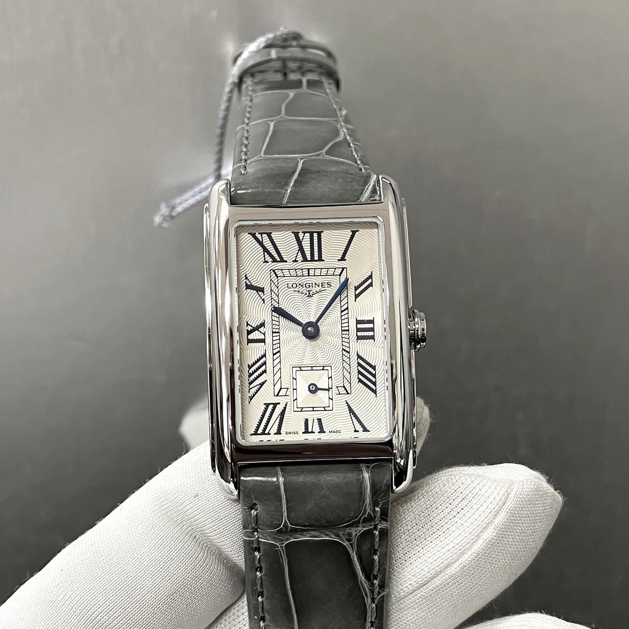 LONGINES DolceVita Quartz 23MM Silver Dial Leather Women's Watch