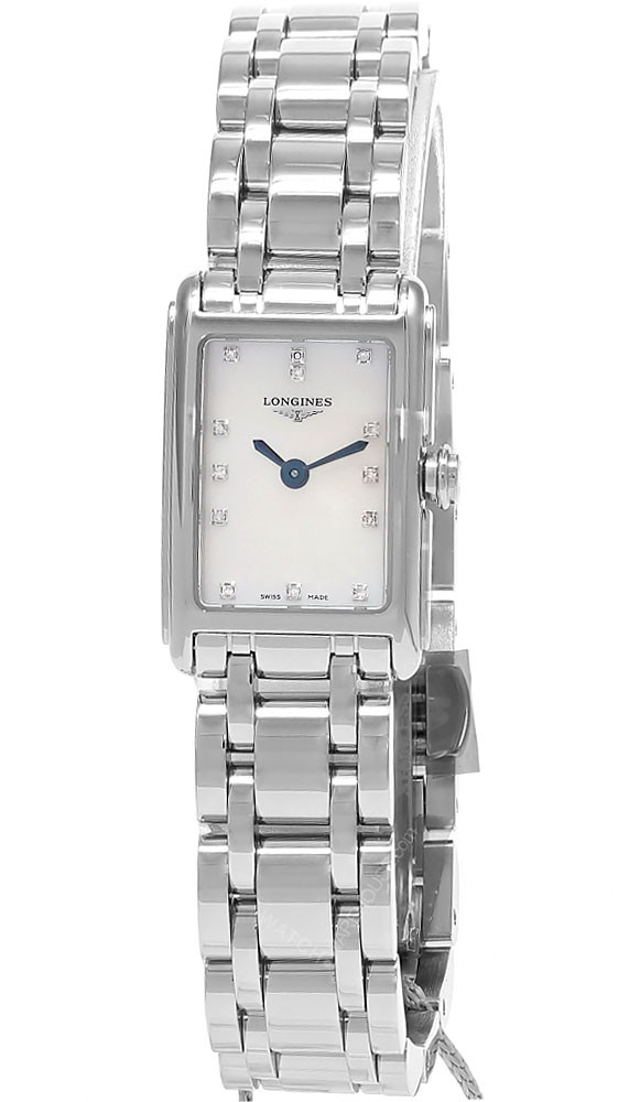 LONGINES DolceVita Quartz SS 27MM MOP 13 Diamond Dial Women's Watch L5.258.4.87.6