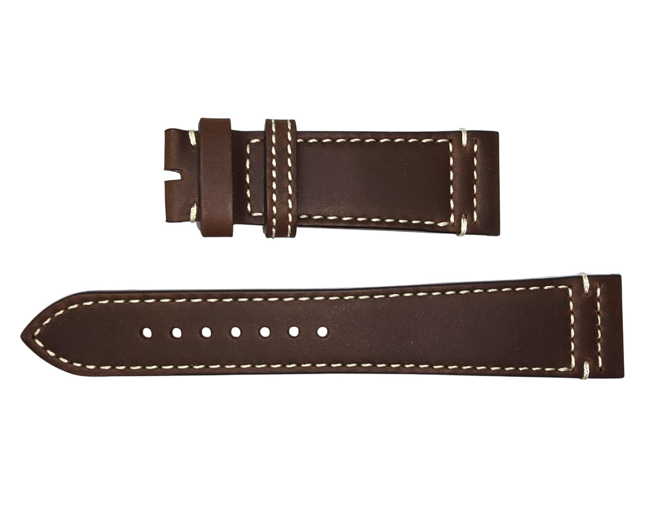 BREITLING Brown 22/18MM Drakkar Calfskin Leather Strap 535X