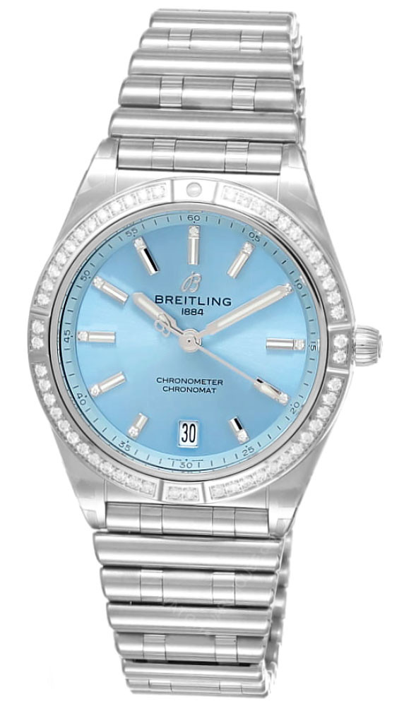 BREITLING Chronomat Automatic 36MM Diamond Bezel Women's Watch G10380591C1G1