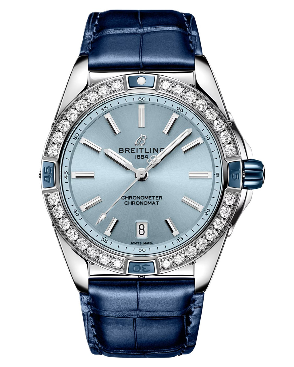 BREITLING Super Chronomat Automatic 38MM Diamond Bezel Men's Watch A17356531C1P1