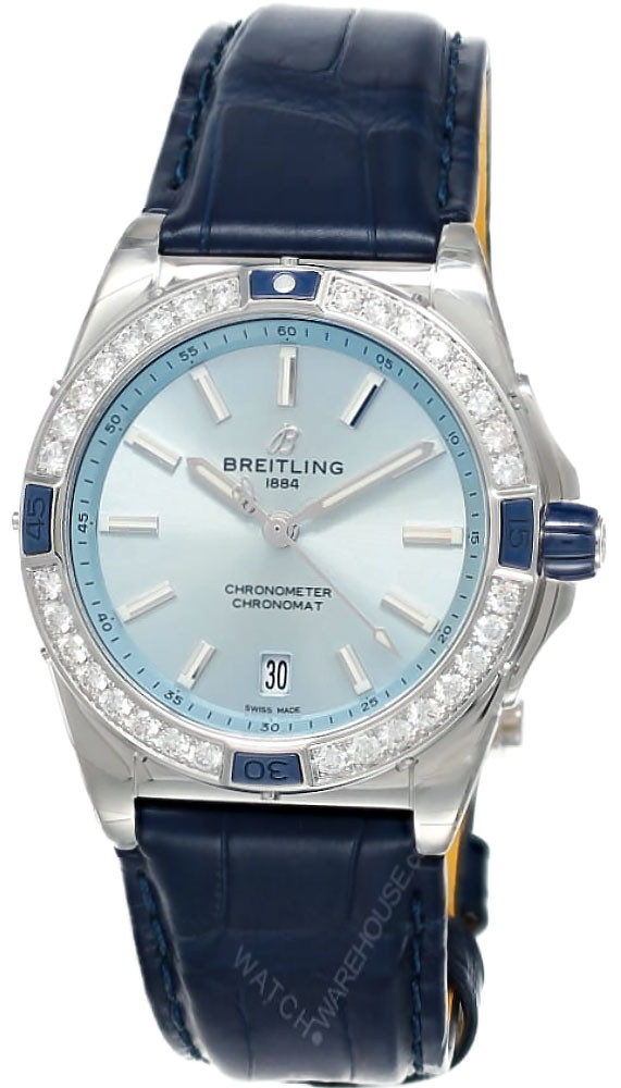 BREITLING Super Chronomat Automatic 38MM Diamond Bezel Men's Watch A17356531C1P1