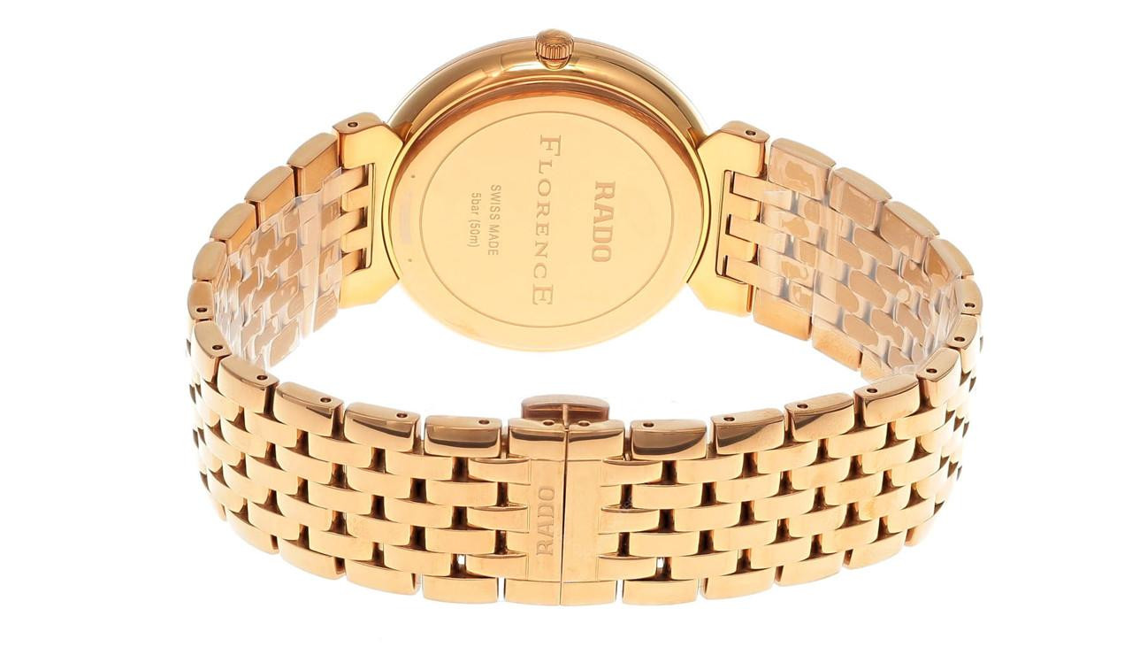 RADO Florence Quartz 38MM Black Diamond Dial Rose Gold Men's Watch