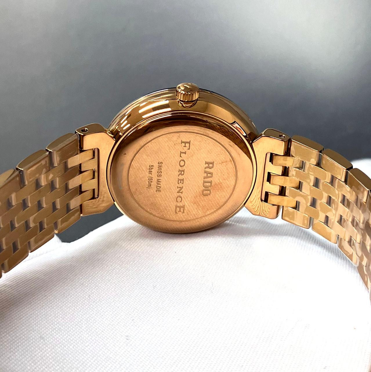 RADO Florence Quartz 38MM Black Diamond Dial Rose Gold Men's Watch