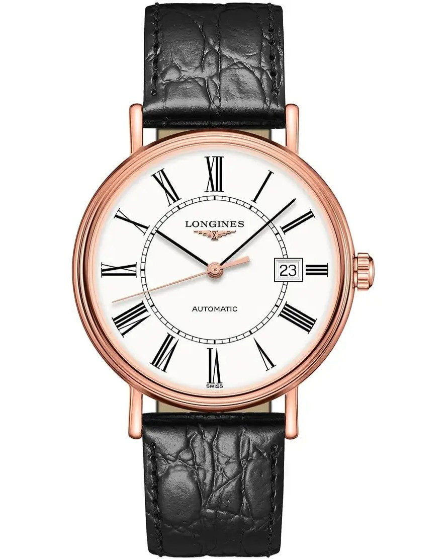 LONGINES Presence Automatic 40MM White Dial Leather Men's Watch L4.922.1.11.2 / L49221112