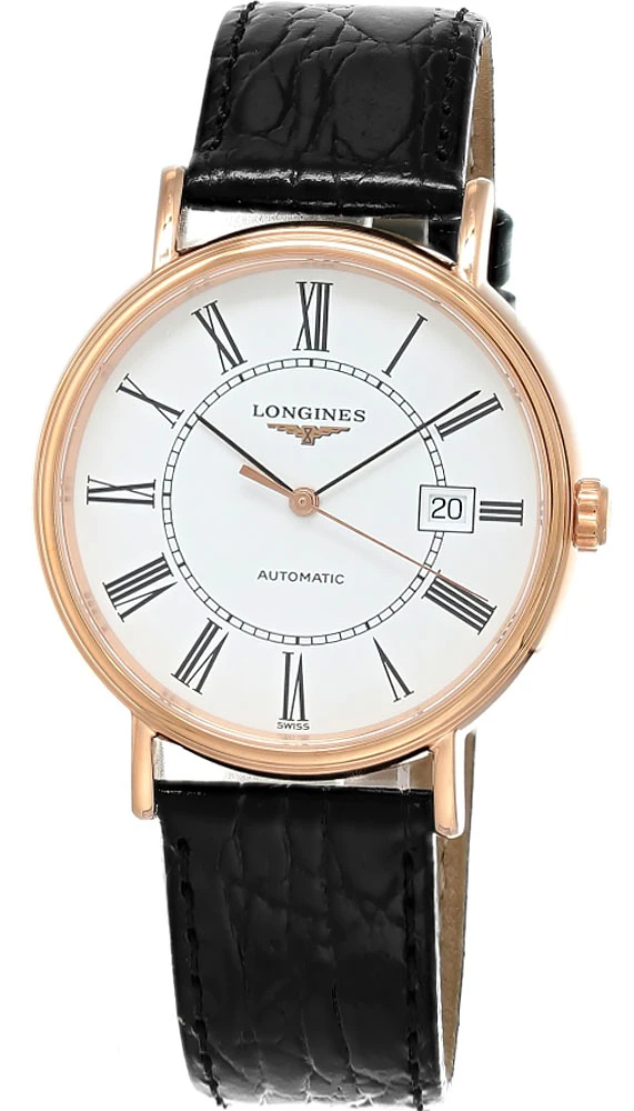 Longines watches LONGINES Presence Automatic 40MM White Dial Leather Men's Watch L4.922.1.11.2