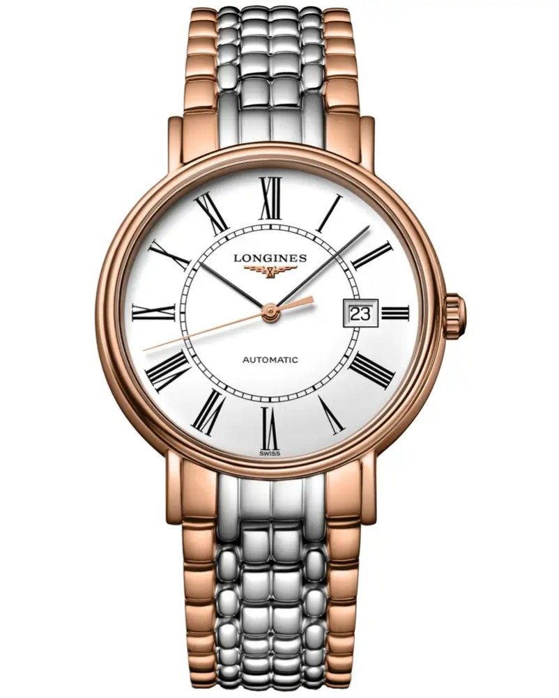 LONGINES Presence Quartz 38.5MM White Dial Two-Tone Men's Watch L4.790.1.11.7 / L47901117