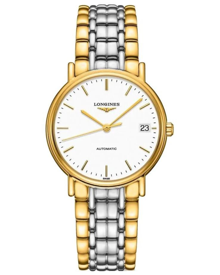 LONGINES Presence Automatic 34.5MM White Dial Two-Tone Women's
