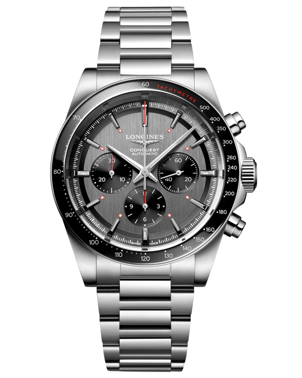 LONGINES Conquest Chrono Ski Edition 42mm Anthracite Dial SS Men's Watch L3.836.4.52.9 / L38364529