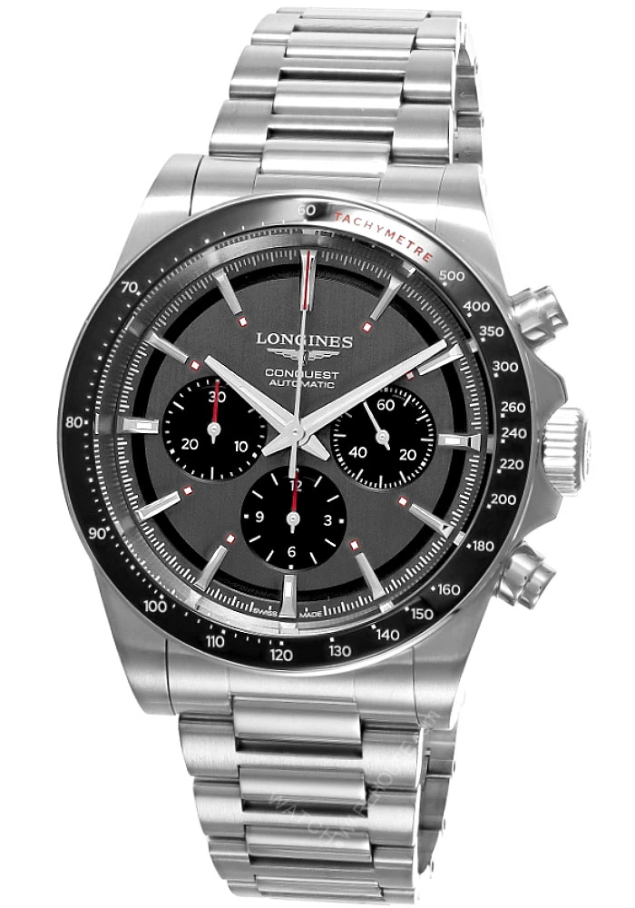 LONGINES Conquest Chrono Ski Edition SS 42MM Anthracite Dial Men's Watch L3.836.4.52.9