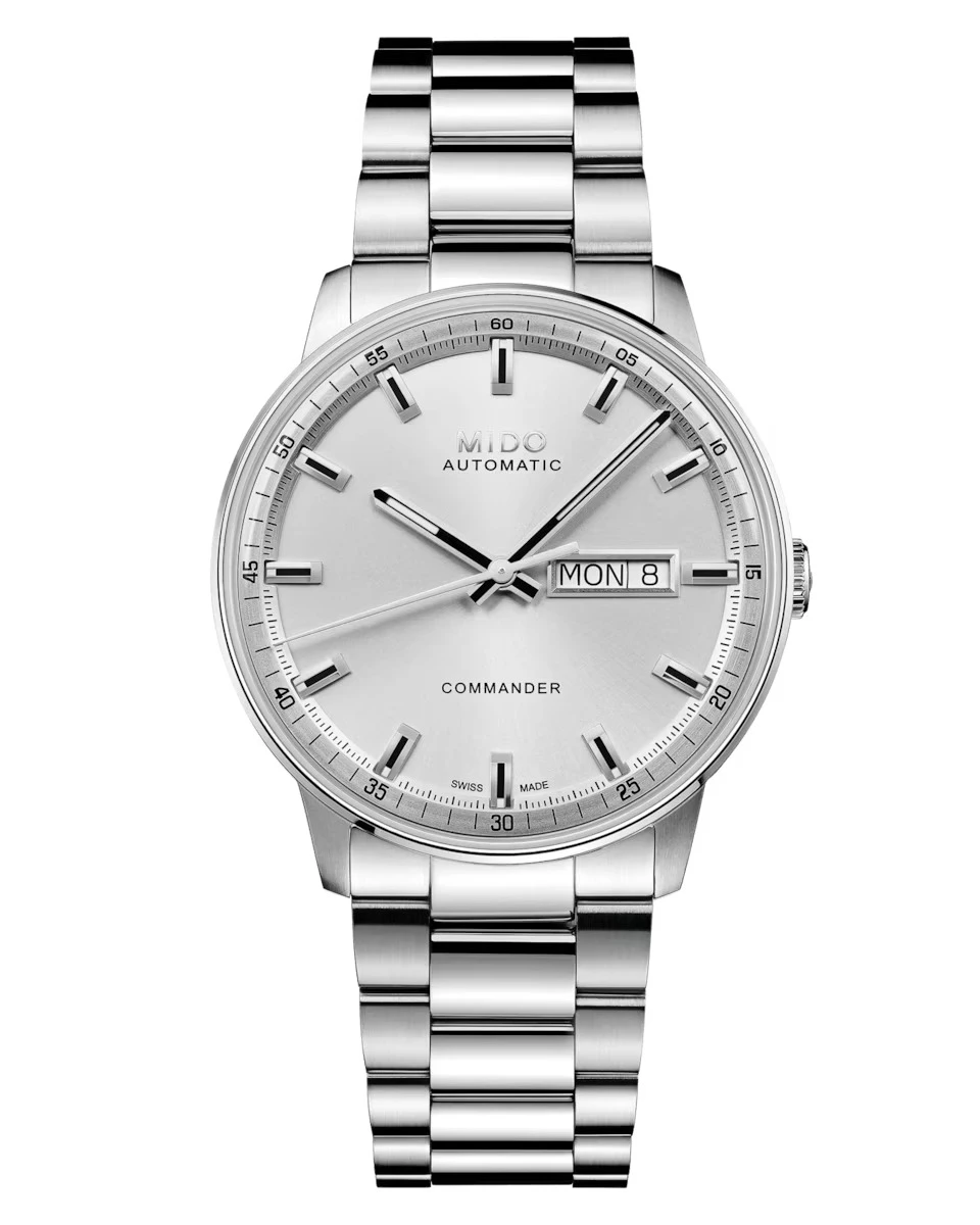 MIDO Commander Datoday Automatic 40MM Silver Dial SS Men's Watch M021.430.11.031.00 / M0214301103100