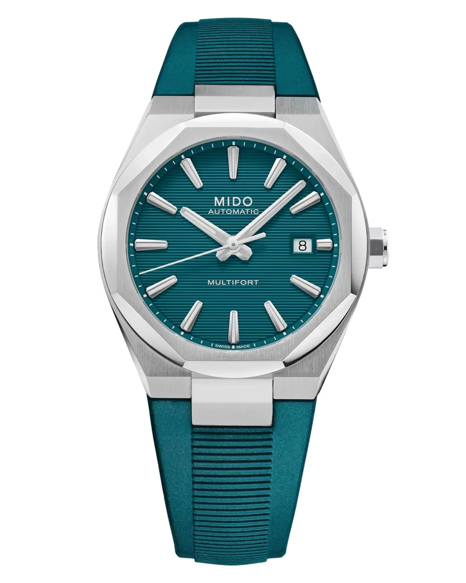 MIDO Multifort 8 One Crown Auto 40MM Green Dial Rubber Men's Watch M055.507.17.091.00 / M0555071709100