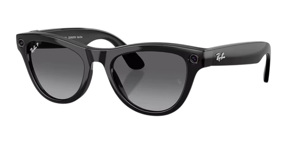 RAY-BAN Meta Skyler GEN 2 Shiny Black Cat Eye Polarized AI Smart Glasses RW4014 601/T352