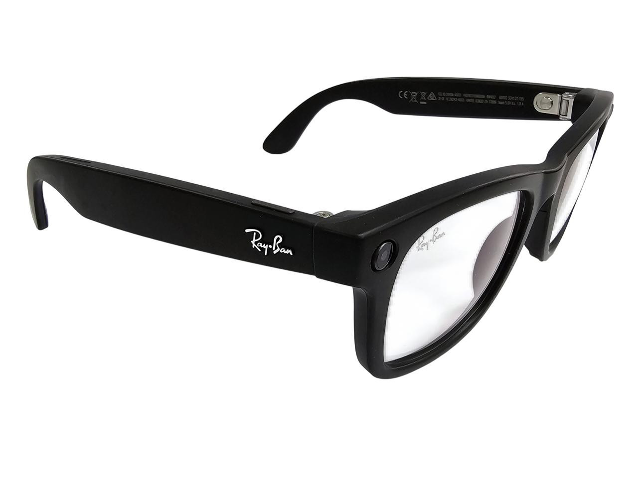 RAY-BAN Meta Wayfarer GEN 2 Matte Black Square Clear/Grey