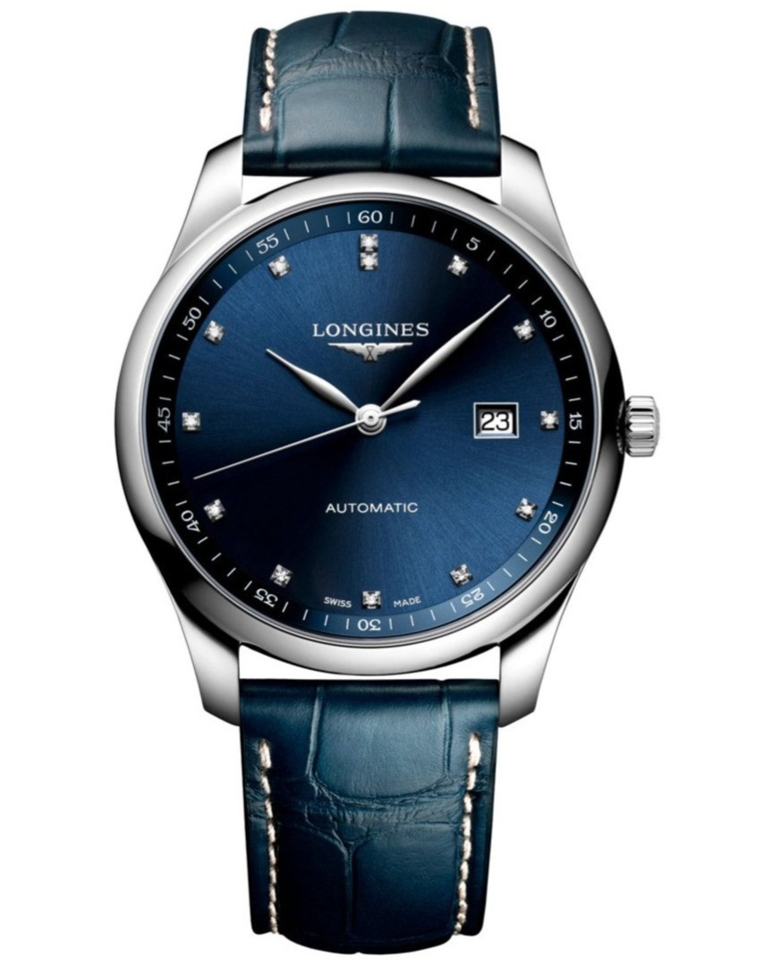 LONGINES Master Collection Auto 42MM Blue Diamond Leather Men's Watch L2.893.4.97.0 / L28934970