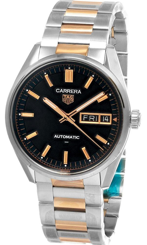 TAG Heuer Watches‎ TAG HEUER Carrera Day-Date Automatic 41MM Black Dial 18K 5N Rose Gold Men's Watch WDA2111.BD0001 