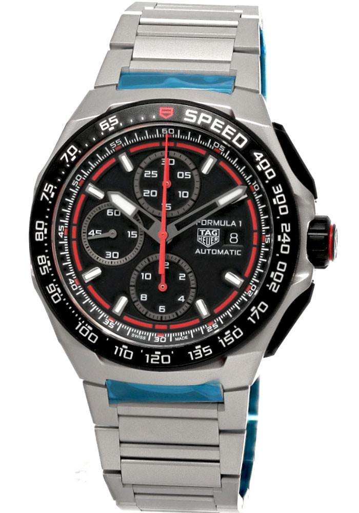 TAG Heuer Watches‎ TAG HEUER Formula 1 Chronograph 44MM Black/Red Dial Titanium Men's Watch CBZ2082.BF0009 