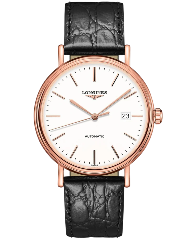 LONGINES Presence Automatic 40MM White Dial Leather Men's Watch L4.922.1.12.2 / L49221122