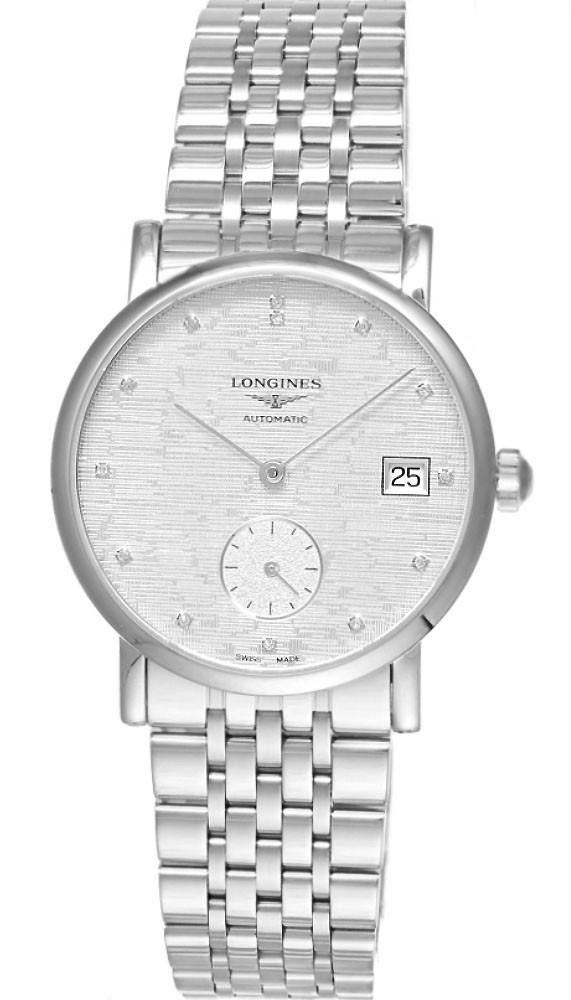 Longines watches LONGINES Elegant Collection Automatic 34.5MM Silver Dial 13 Diamond Women's Watch L4.312.4.77.6 