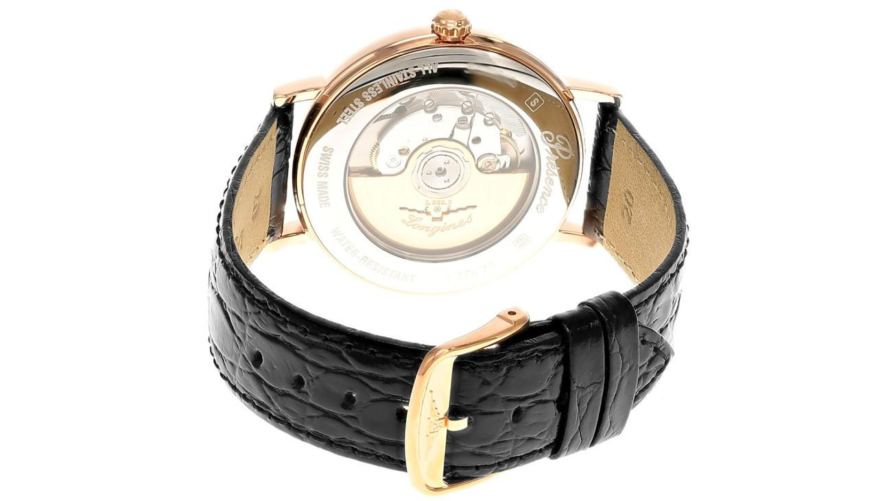 LONGINES Presence Automatic 40MM White Dial Leather Men's Watch L4