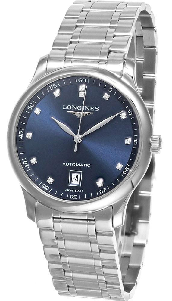 LONGINES Master Collection Automatic 38.5MM Blue 12 Diamond Dial SS Men's Watch L2.628.4.97.6 / L26284976