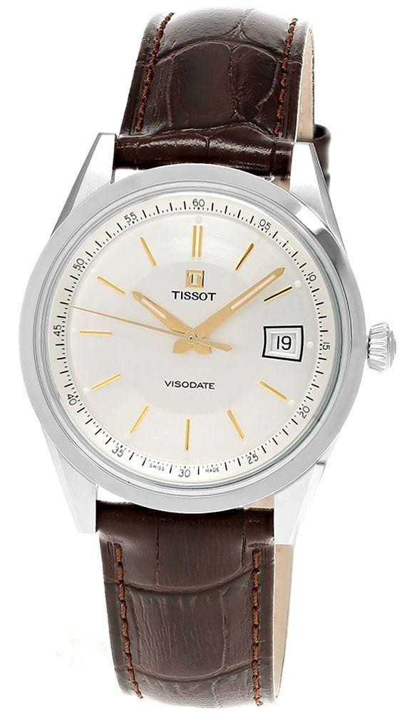 Tissot watches TISSOT Visodate Automatic 39MM Silver Dial Leather Men's Watch T157.407.16.031.00 