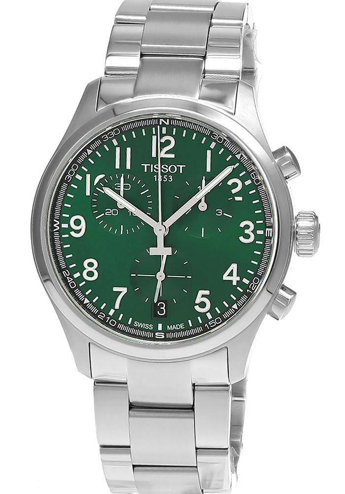 Tissot watches TISSOT Chrono L Quartz SS 42MM Green Dial Men's Watch T116.417.11.092.00 