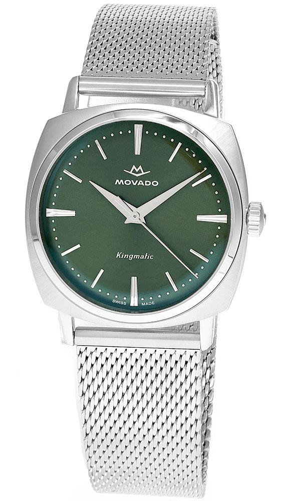Movado watches MOVADO Heritage Kingmatic Automatic SS 35MM Green Dial Unisex Watch 3650169 