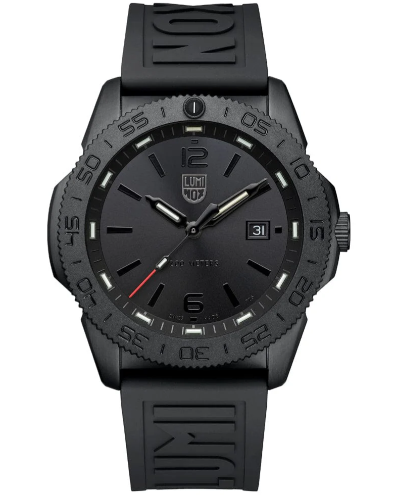 LUMINOX Pacific Diver Quartz 44MM Black Rubber Men's Watch XS.3121.BO.1