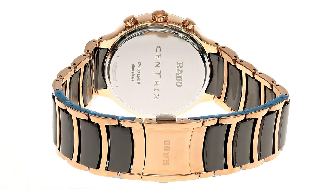 RADO Centrix Chronograph Quartz 41MM Brown Dial Two-Tone Men's