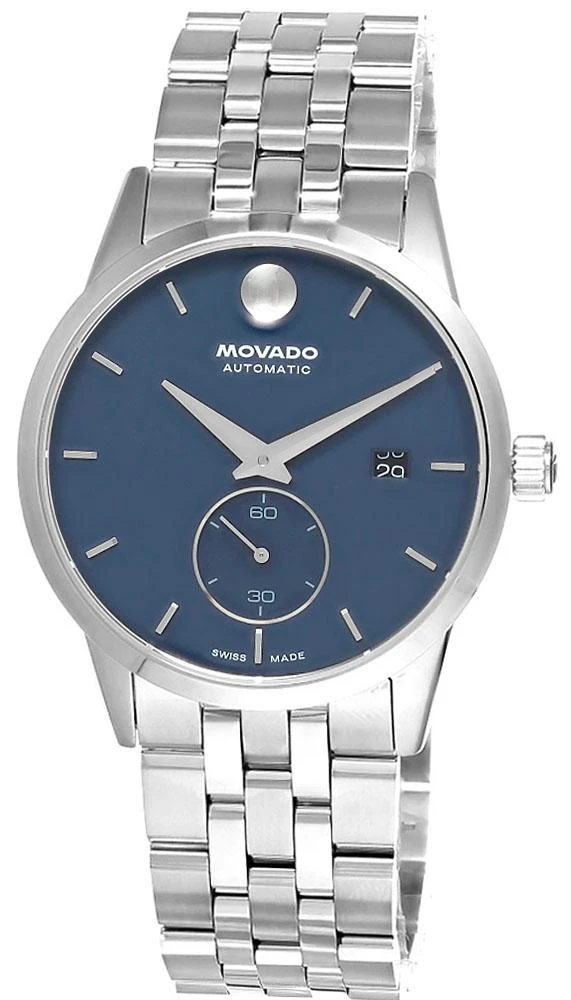 Movado watches MOVADO Museum Taga Automatic SS 40MM Blue Dial Men's Watch 0608075 
