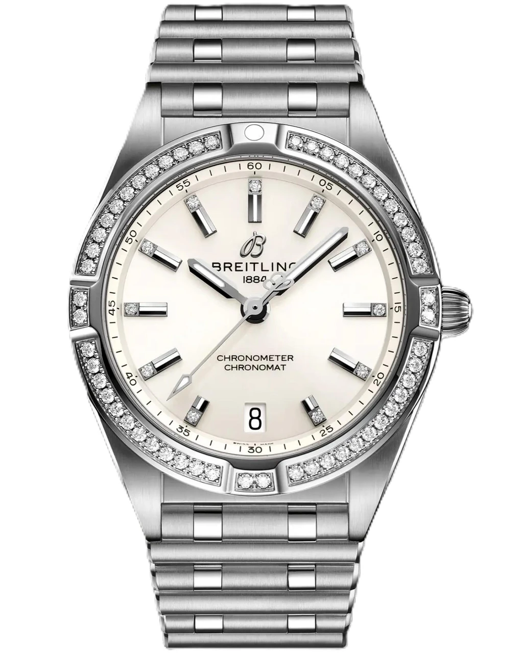 Breitling watches BREITLING Chronomat Quartz 32MM Diamond-Set Bezel Women's Watch A77310591A1A1 