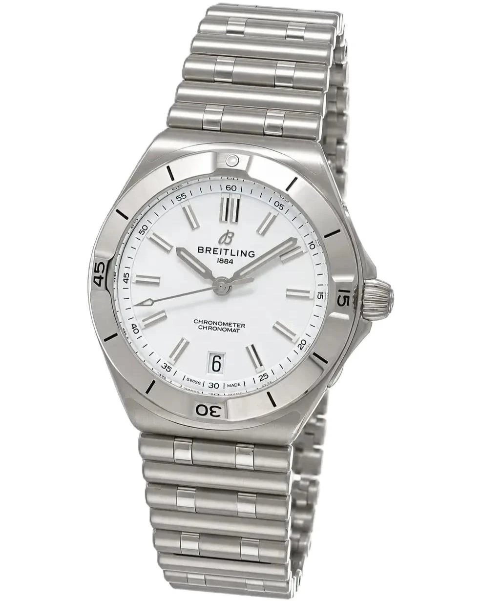 Breitling watches BREITLING Chronomat B31 Automatic 40MM White Dial SS Men's Watch AB3114101A1A1