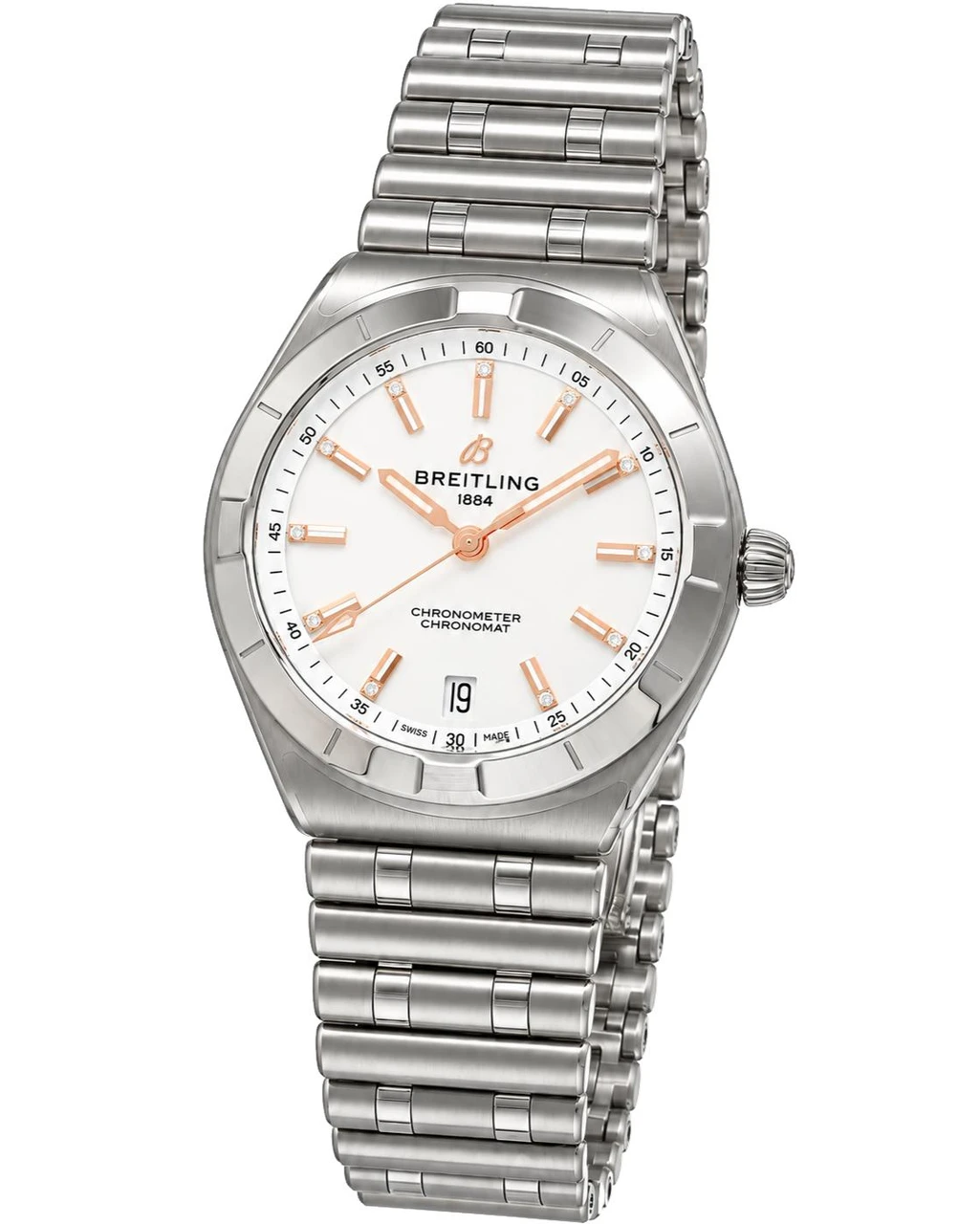 Breitling watches BREITLING Chronomat Automatic 36MM White Dial SS Women's Watch A10320101A1A1