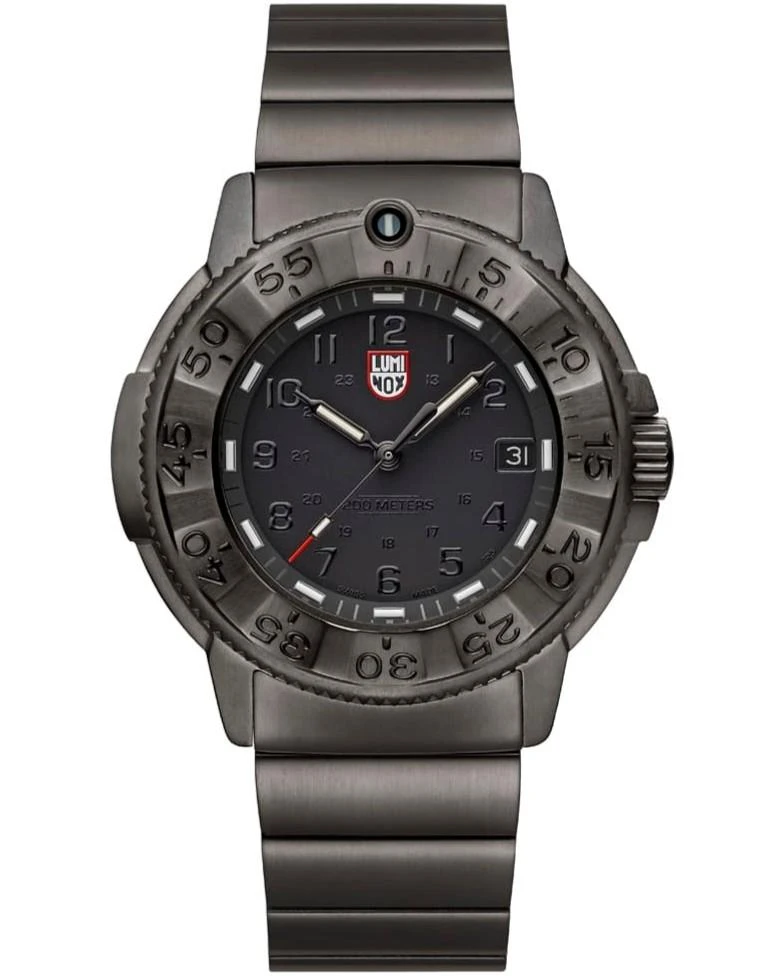 Luminox watches LUMINOX Navy SEAL Foundation 3220 Quartz 43MM Black SS Men's Watch XS.3228.NSF 
